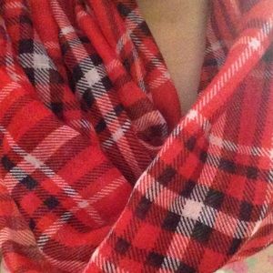 Red plaid scarf