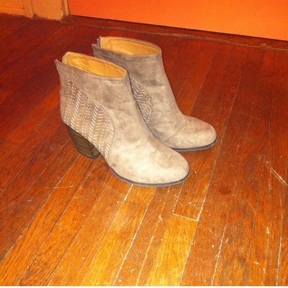 Taupe booties size 7 worn once