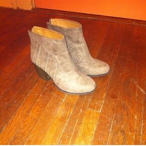 Taupe booties size 7 worn once