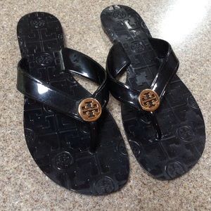 Tory burch black jelly flip flops *AUTHENTIC*