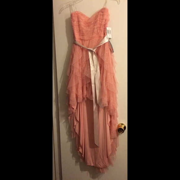 Selling this beautiful strapless high-low dress!