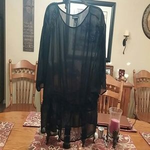 Black Sheer Dressy Blouse