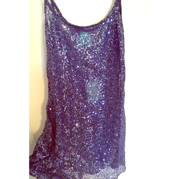 Sheer Sparkly Blue Tank