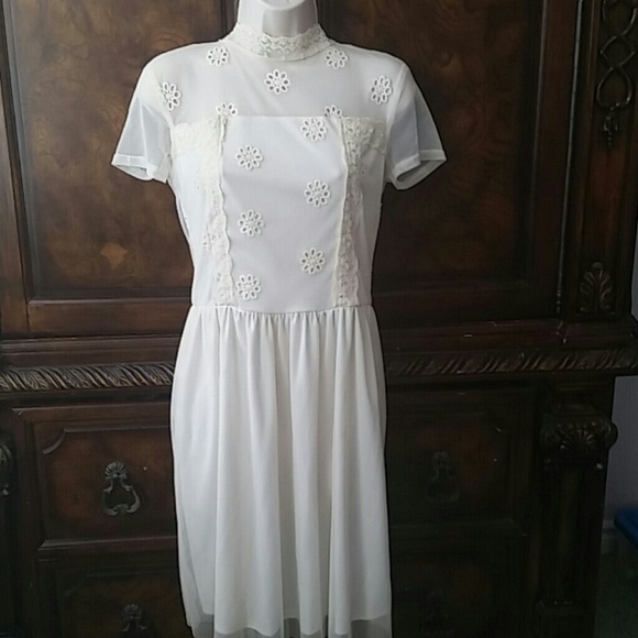Old fashioned tulle  with islet top dress