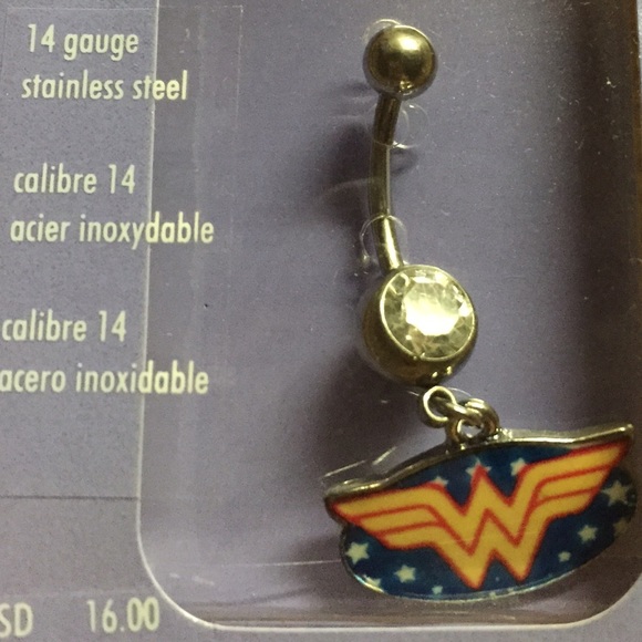 Wonder Woman belly button navel ring