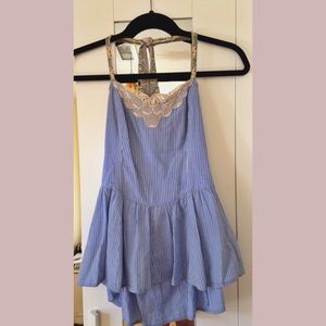 free people peplum halter top