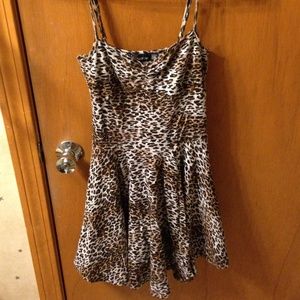 Leopard print skater tank dress
