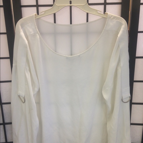 Vince brand sheer white blouse