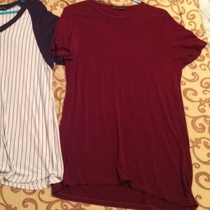 Maroon luana tshirt dress