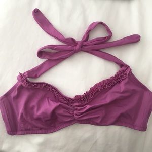 JCrew Purple Ruffle Swimsuit. Size Medium