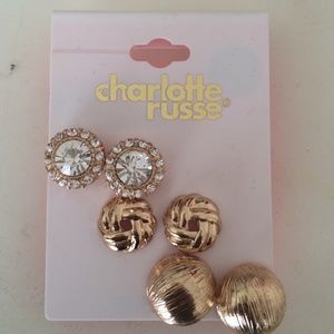 A set of Charlotte Russe earrings