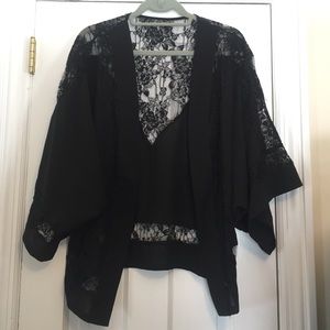 Black lace kimono