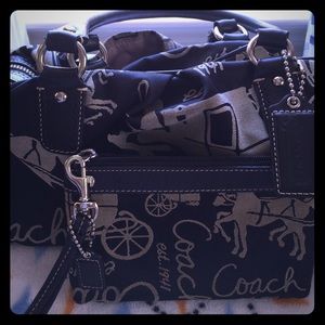 Coach satchel and match clutch