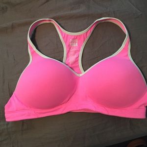 Pink yoga bra