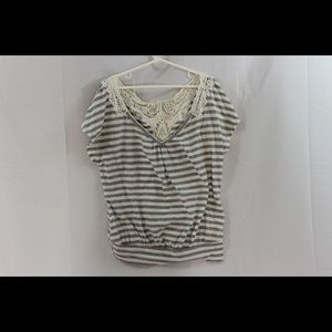Full Tilt grey lace shirt
