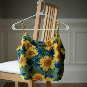 Vintage 90's sunflower crop top. Mint condition