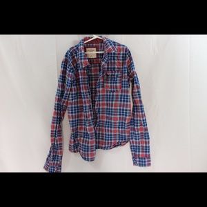 Red Abercrombie and Fitch flannel
