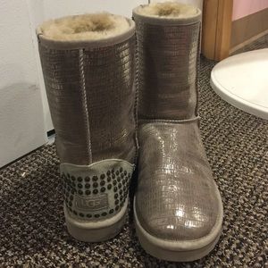 *Never worn* silver crocodile studded uggs!