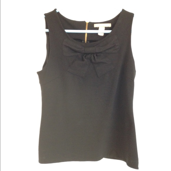 Banana republic black sleeveless bow top size xs