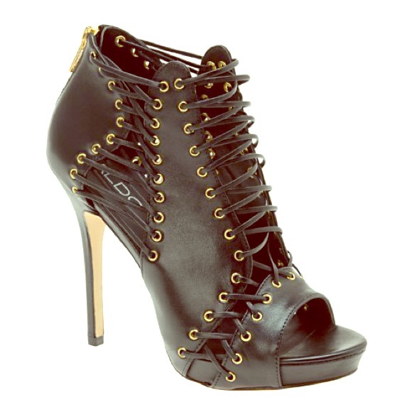 Aldo Oleksa peep toe booties.