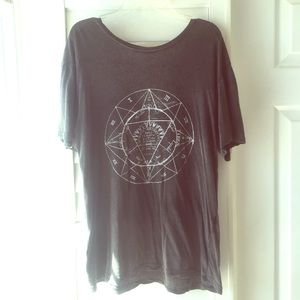 Brandy Melville Violet Roman Numerals Top