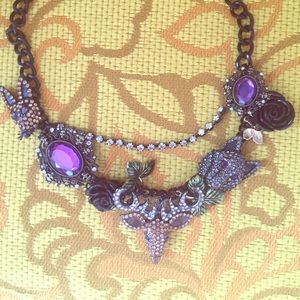 Betsey Johnson stag necklace 💜