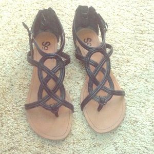 black gladiator sandals!