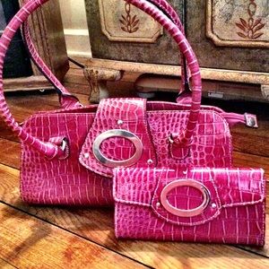 Pink Purse and Matching Wallet Bundle