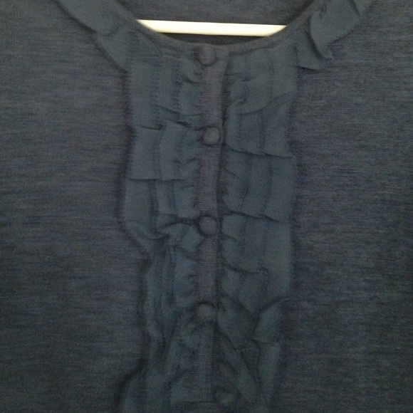 Blue "Wrap" sweater - Picture 2 of 3