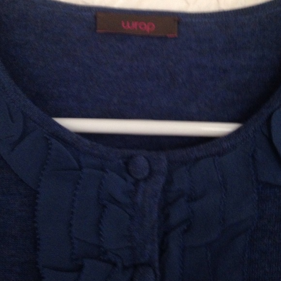 Blue "Wrap" sweater - Picture 3 of 3