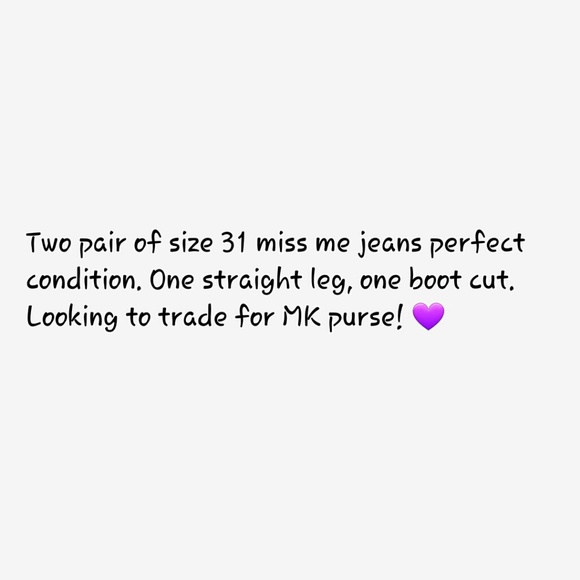 Size 31 miss me jeans