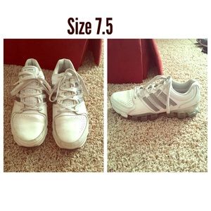 White & silver Adidas