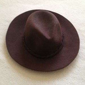 Suede fedora hat