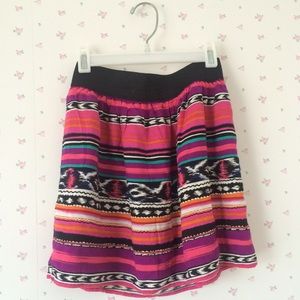 Bold and Bright Aztec Pattern Skirt