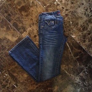 💥REDUCED💥 Hydraulic dark wash flared denim jeans