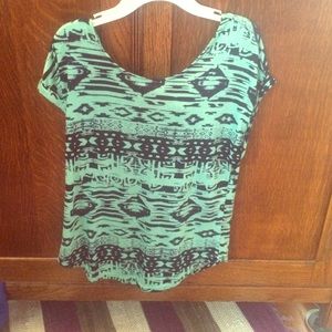Teal and Black Pacsun Shirt