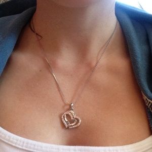 Sterling silver heart necklace
