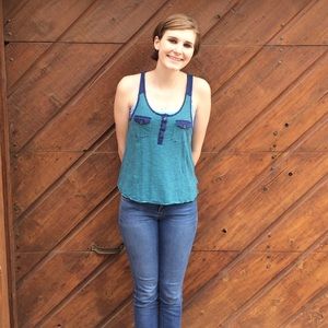 Forever 21 turquoise tank top!!