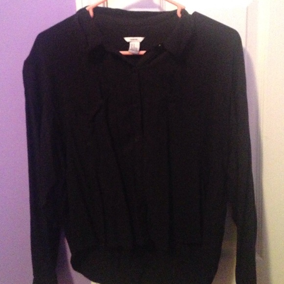 Black collared shirt