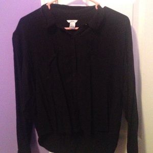 Black collared shirt