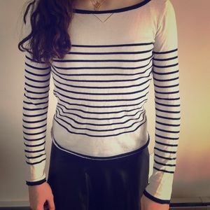 Striped Navy and White Sweater from FRANCE