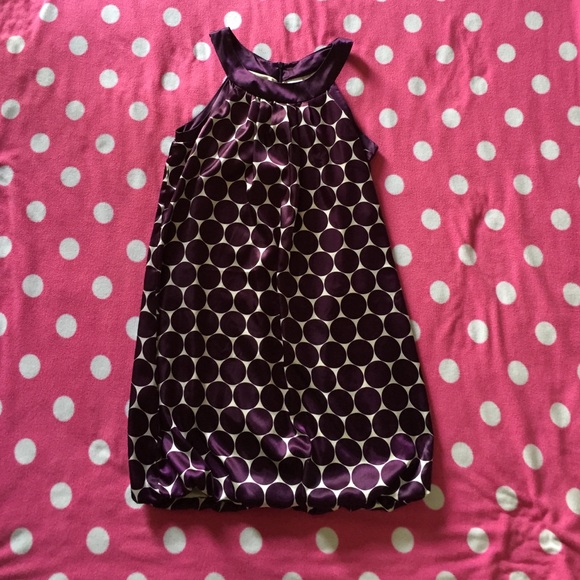 Purple polka dot dress