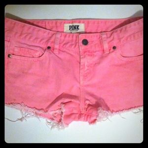 Victoria's Secret PINK hot pink denim shorts