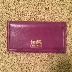 Coach checkbook holder