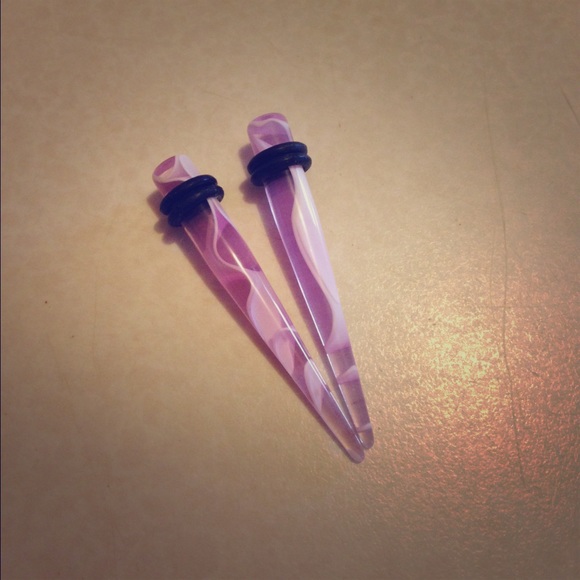 Purple and white tapers