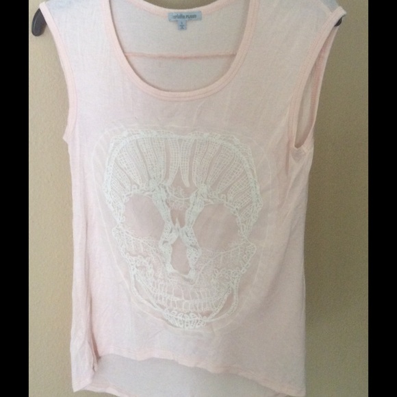 Charlotte Russe  top with lace Skull size Small