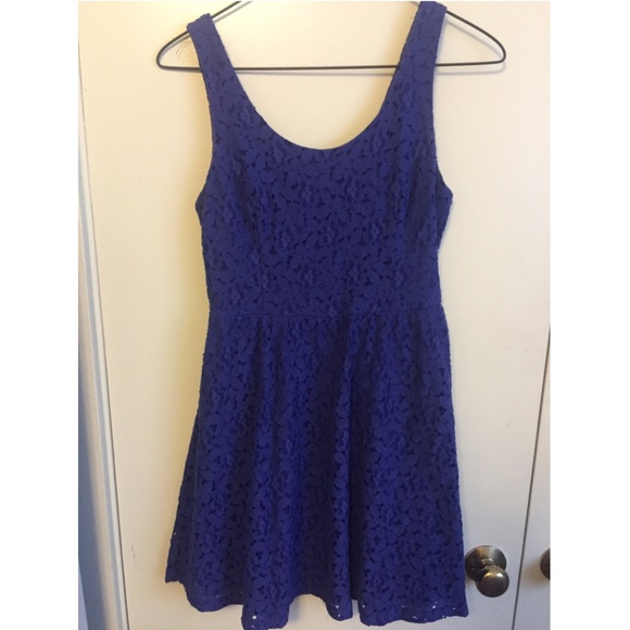 Lush lace dress royal blue