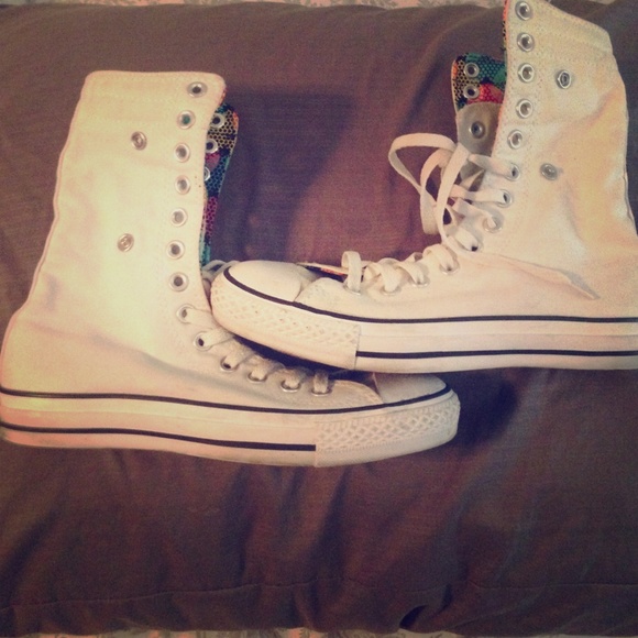 High top white 💚💛💙💖 can be folded down