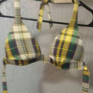 Victoria's Secret plaid push-up bikini top