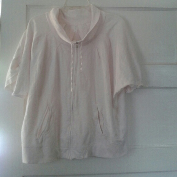 Light pink zipper workout shirt - Picture 1 of 2